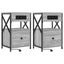 Natskab 2 pcs Grå Sonoma 40 x 31 x 60 cm Konstrueret træ
