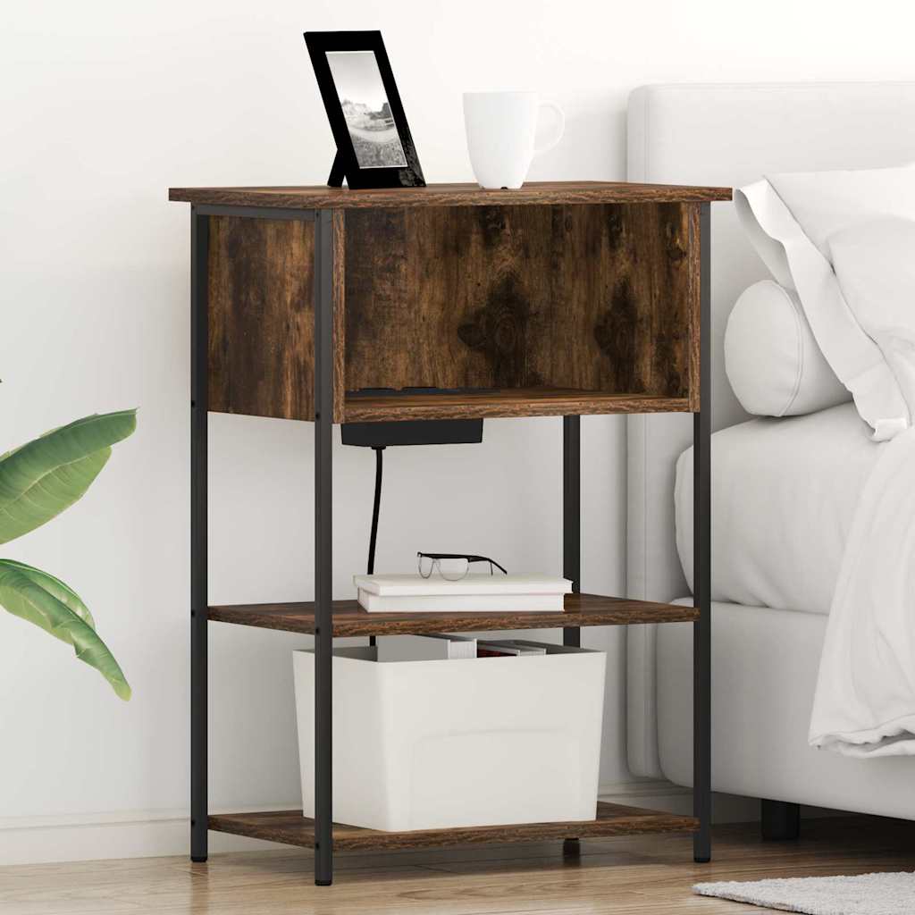 Natskab Røget eg 55 x 31 x 76 cm Konstrueret træ billede