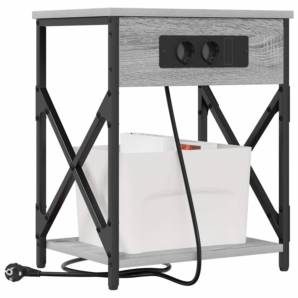 Natskab 2 pcs Grå Sonoma 41 x 31 x 51 cm Konstrueret træ