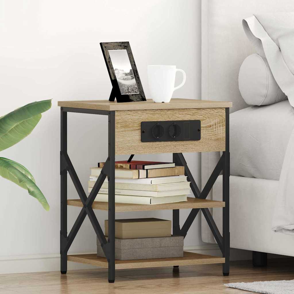 Natskab 2 pcs Sonoma eg 41 x 31 x 51 cm Konstrueret træ