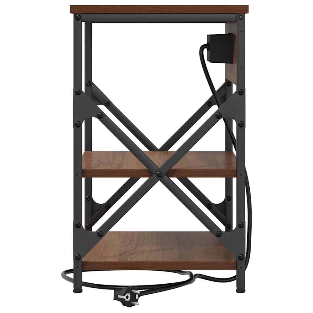 Natskab med hylde Brun eg 41 x 31 x 51 cm Konstrueret træ