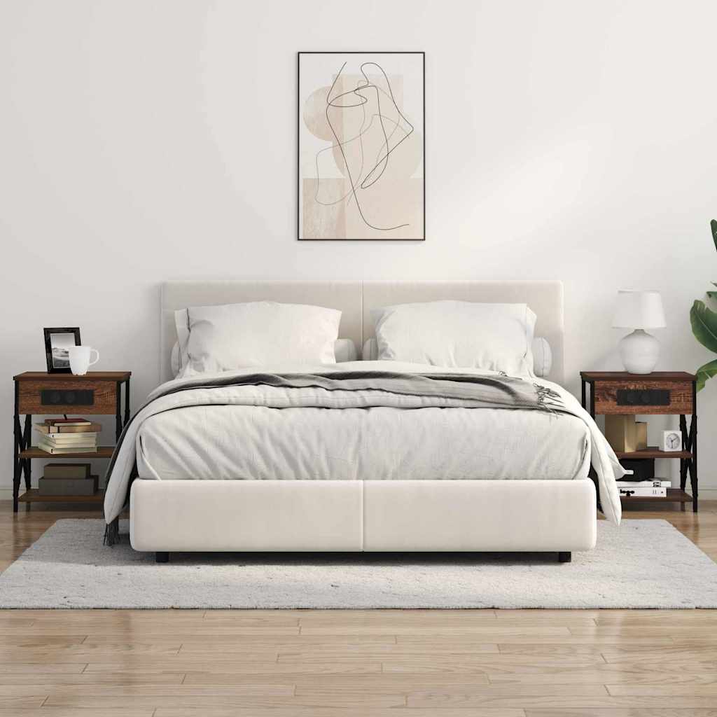 Natskab med hylde 2 pcs Brun eg 41 x 31 x 51 cm Konstrueret træ