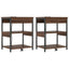 Natskab 2 pcs Brun eg 41 x 31 x 51 cm Konstrueret træ