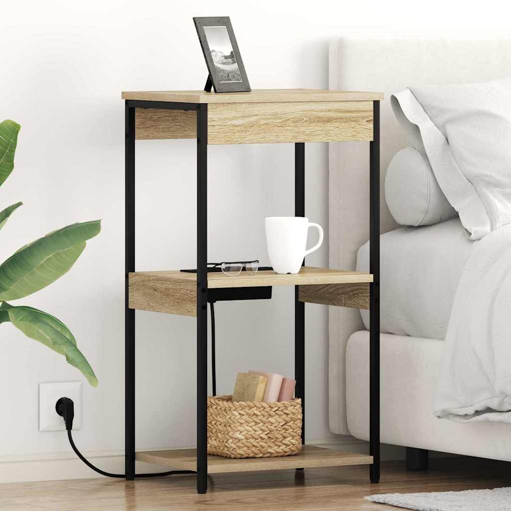Natskab med hylde Sonoma eg 41 x 31 x 76 cm Konstrueret træ billede