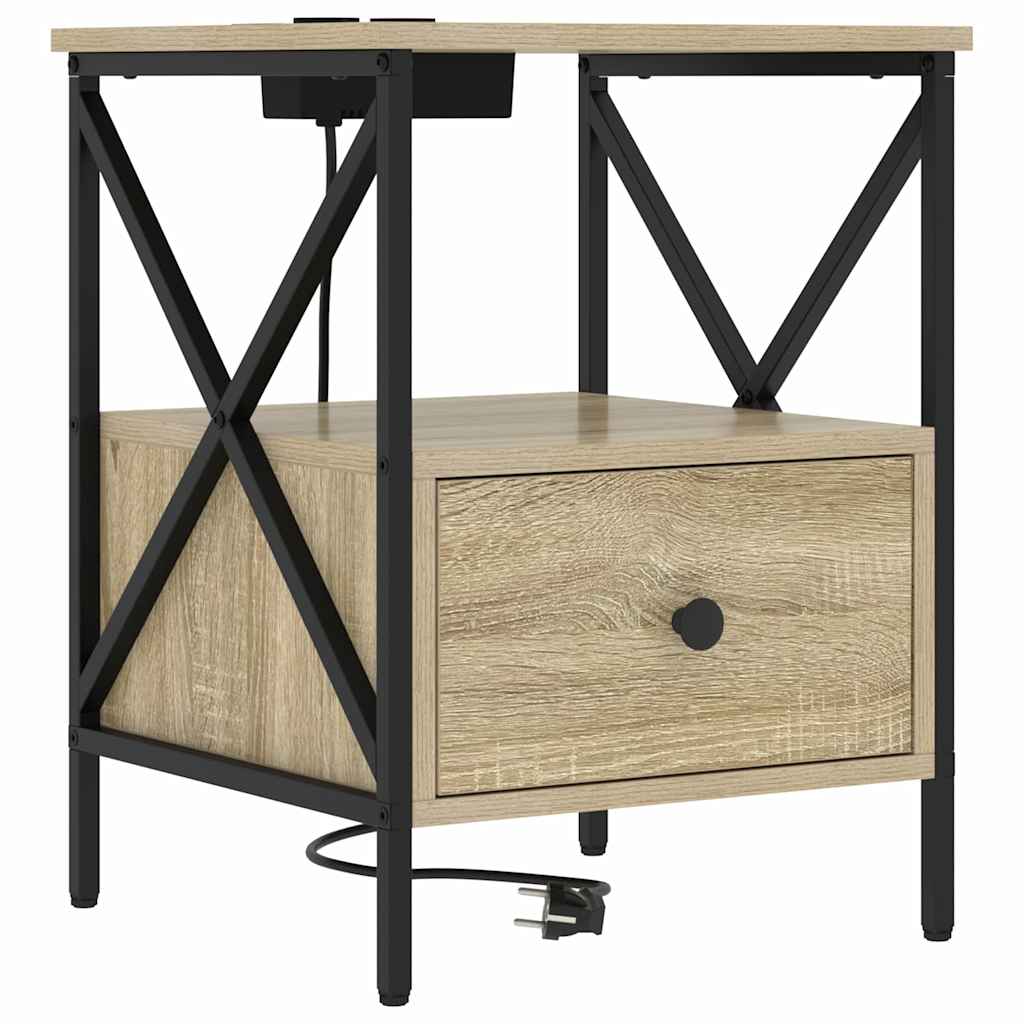 Natskab 2 stk. Sonoma eg 41,5 x 40,5 x 55 cm Konstrueret træ