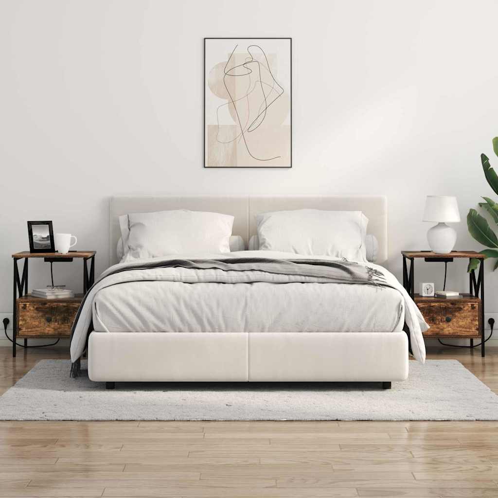 Natskab 2 pcs Røget eg 41,5 x 40,5 x 55 cm Konstrueret træ