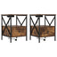 Natskab 2 pcs Røget eg 41,5 x 40,5 x 55 cm Konstrueret træ