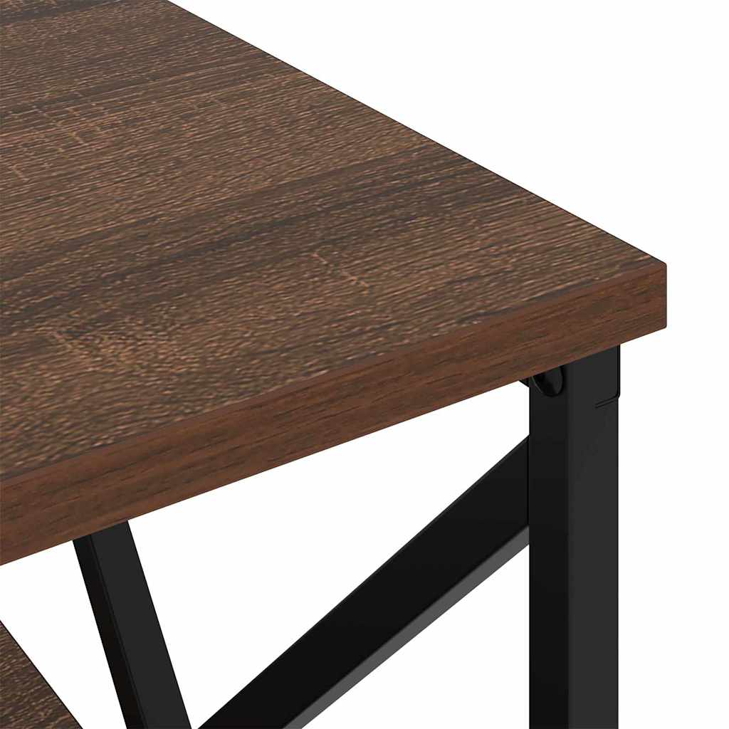 Natskab 2 pcs Brun eg 41,5 x 40,5 x 55 cm Konstrueret træ
