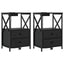 Natskab 2 pcs Sort eg 40 x 31 x 60 cm Konstrueret træ