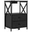 Natskab 2 pcs Sort eg 40 x 31 x 60 cm Konstrueret træ