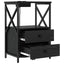 Natskab 2 pcs Sort eg 40 x 31 x 60 cm Konstrueret træ
