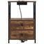 Natskab 2 pcs Røget eg 40 x 31 x 60 cm Konstrueret træ