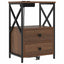 Natskab 2 pcs Brun eg 40 x 31 x 60 cm Konstrueret træ