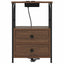 Natskab 2 pcs Brun eg 40 x 31 x 60 cm Konstrueret træ