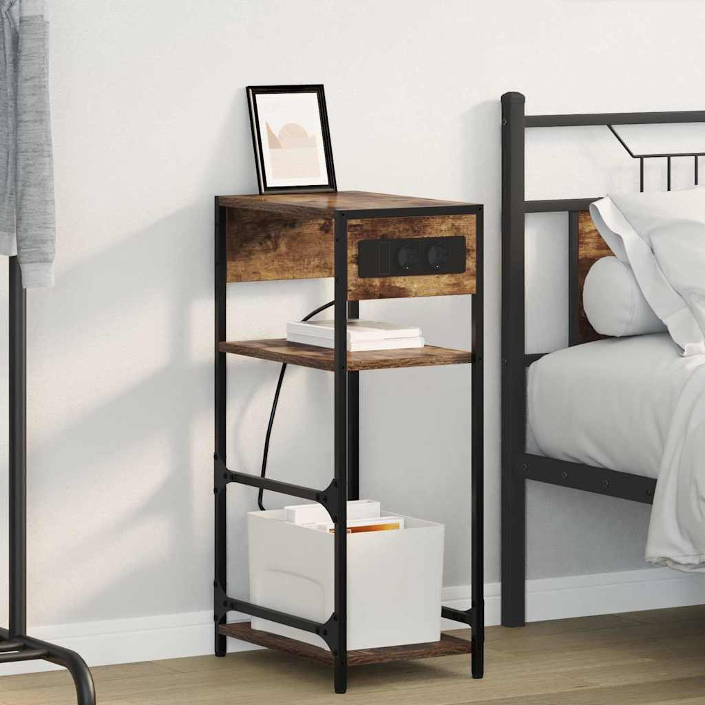 Natskab Røget eg 40 x 27 x 76 cm Konstrueret træ billede