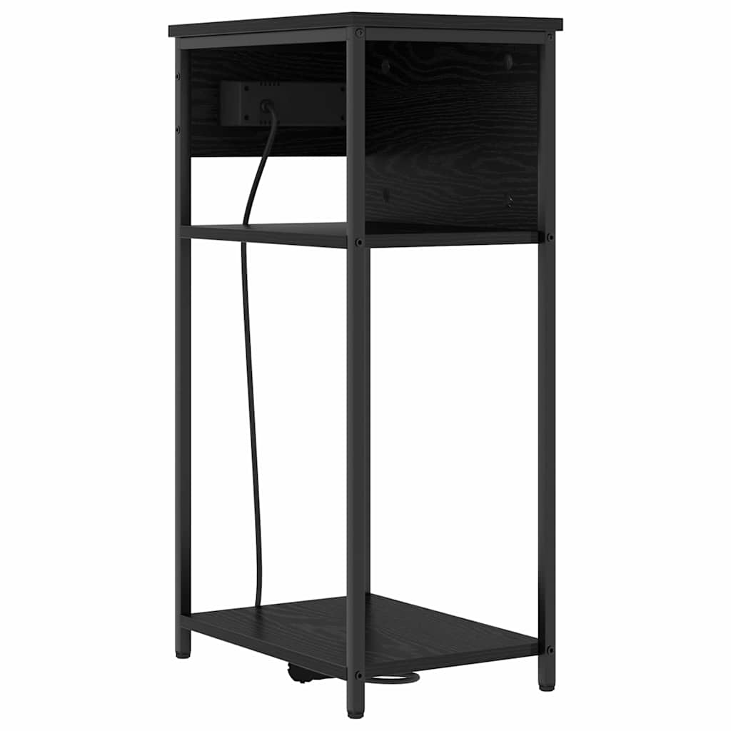 Natskab Sort eg 41 x 28 x 76 cm Konstrueret træ