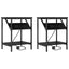 Natskab 2 pcs Sort eg 38 x 30 x 48 cm Konstrueret træ