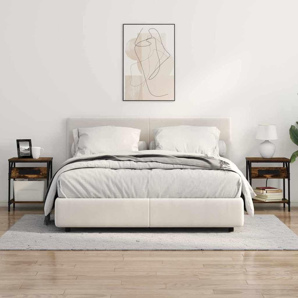 Natskab 2 pcs Røget eg 38 x 30 x 48 cm Konstrueret træ