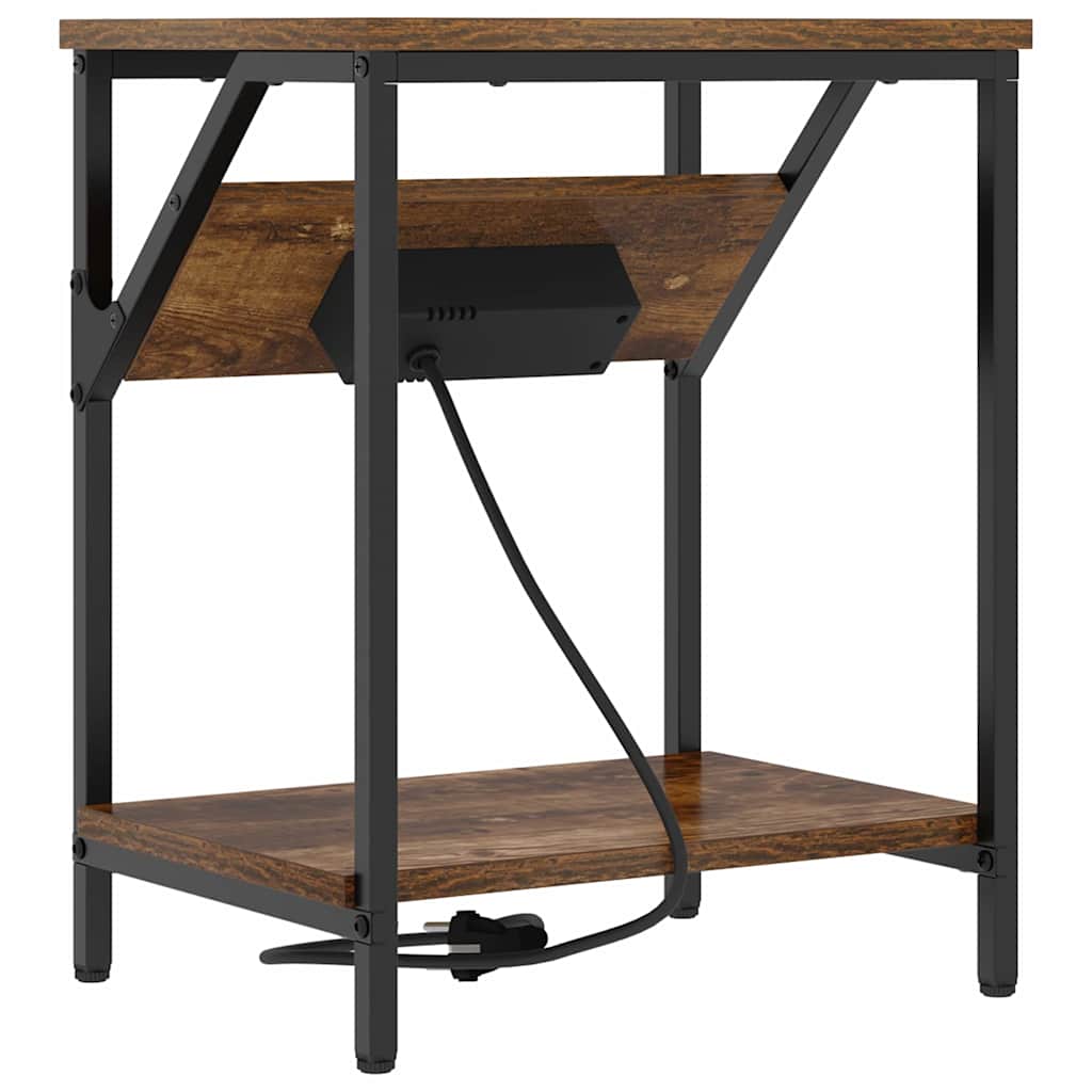 Natskab 2 pcs Røget eg 38 x 30 x 48 cm Konstrueret træ