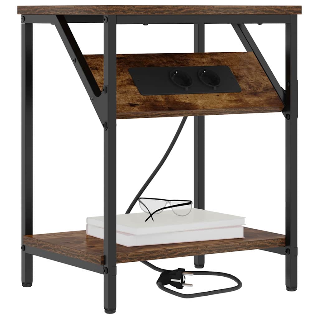 Natskab 2 pcs Røget eg 38 x 30 x 48 cm Konstrueret træ