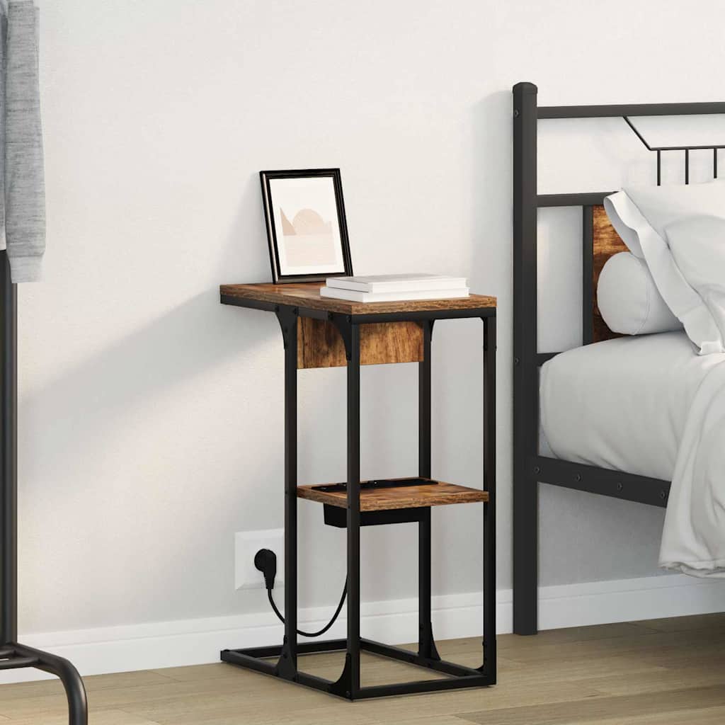 Natskab Røget eg 41,5 x 26 x 60,5 cm Konstrueret træ billede