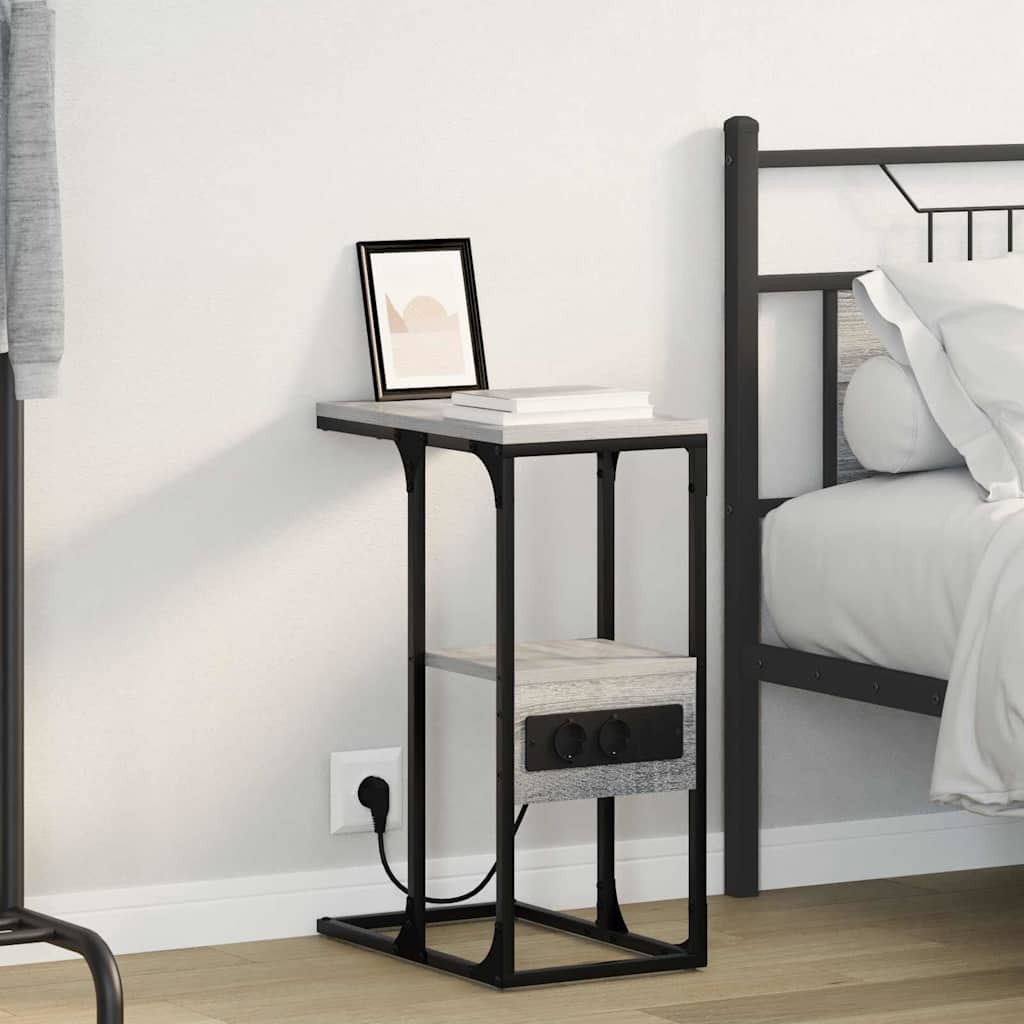 Natskab Grå sonoma-eg 41.5 x 26 x 60.5 cm Konstrueret træ billede