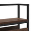 Opbevaringshovedgavl med opbevaring Brun eg Konstrueret træ