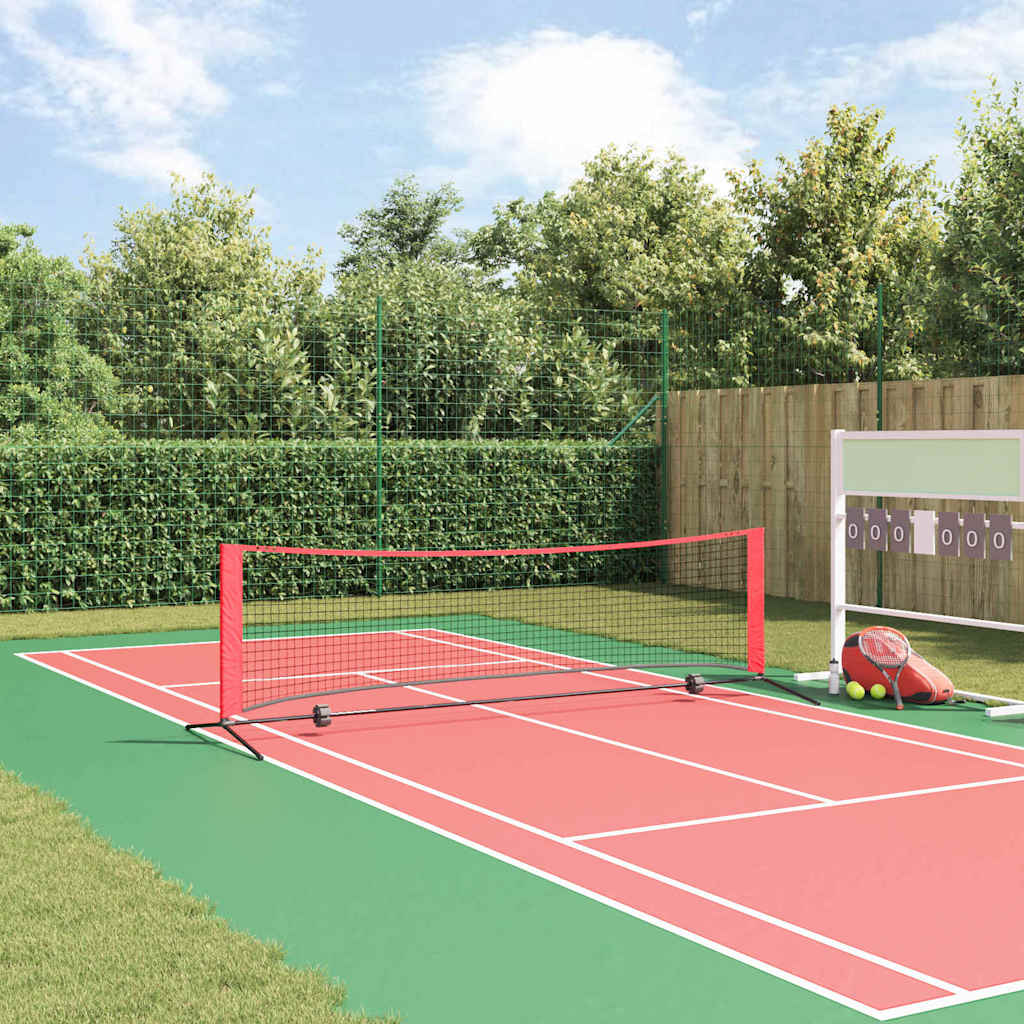 Tennis Net Sort og rød 301 x 90,5 x 87 cm Polyester billede