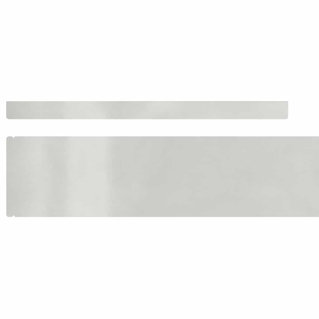 Plænekant 4 pcs Sølv 450 x 0,05 x 10 cm Rustfrit stål