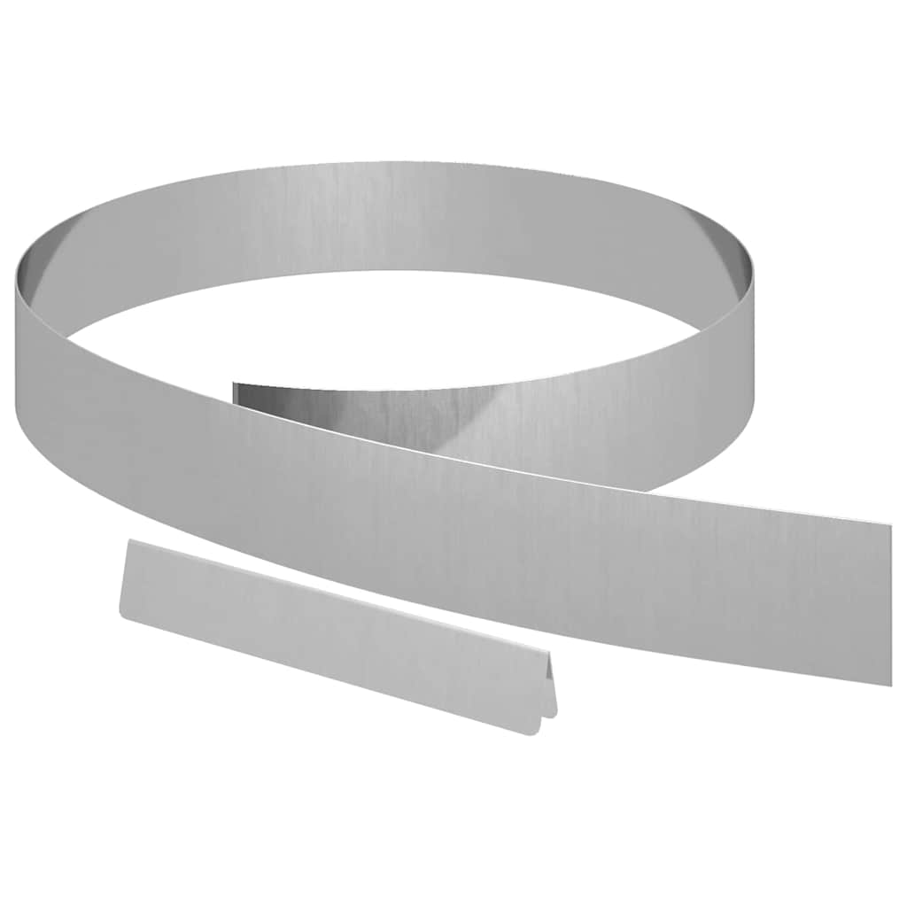 Plænekant 4 pcs Sølv 450 x 0,05 x 10 cm Galvaniseret stål