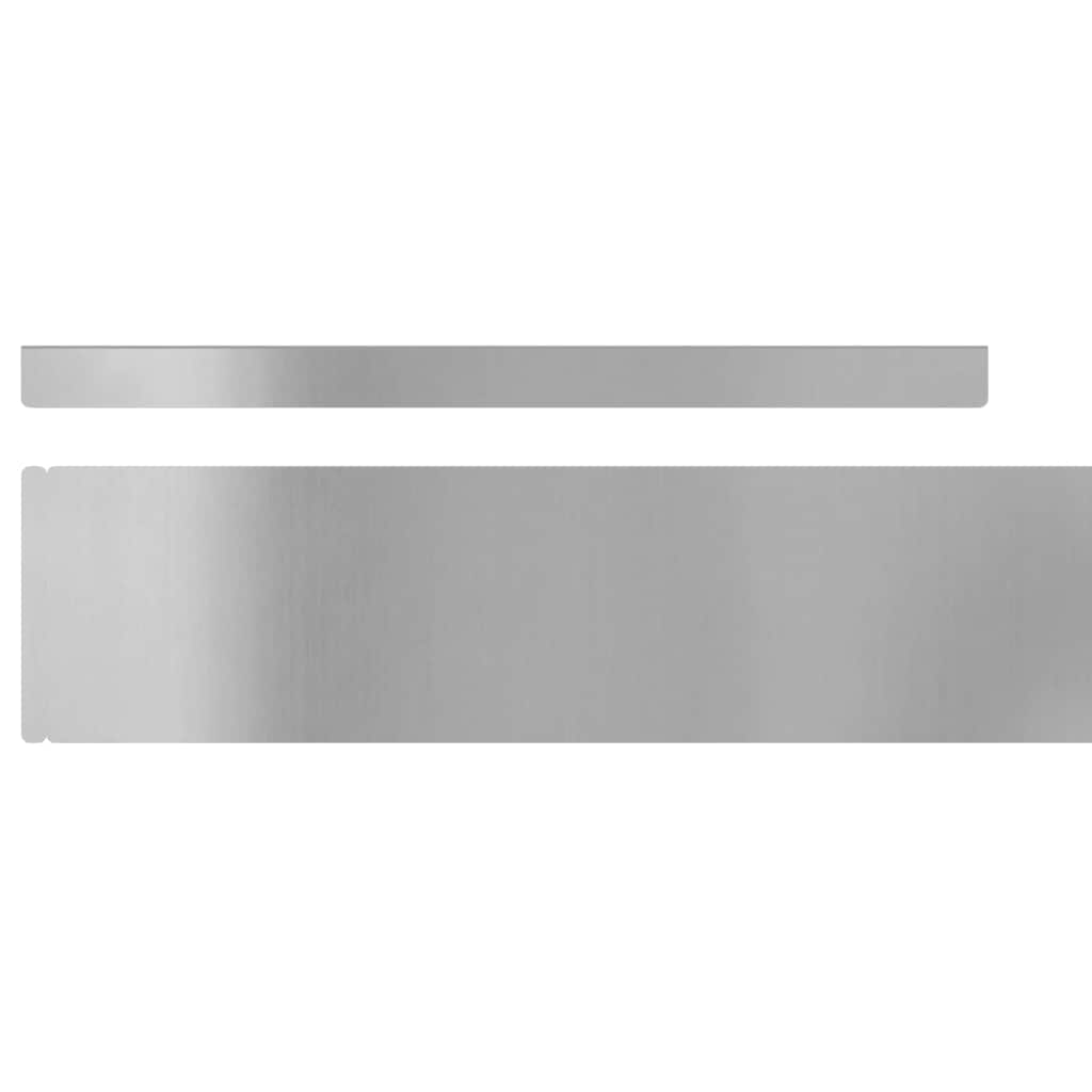Plænekant 4 pcs Sølv 450 x 0,05 x 10 cm Galvaniseret stål