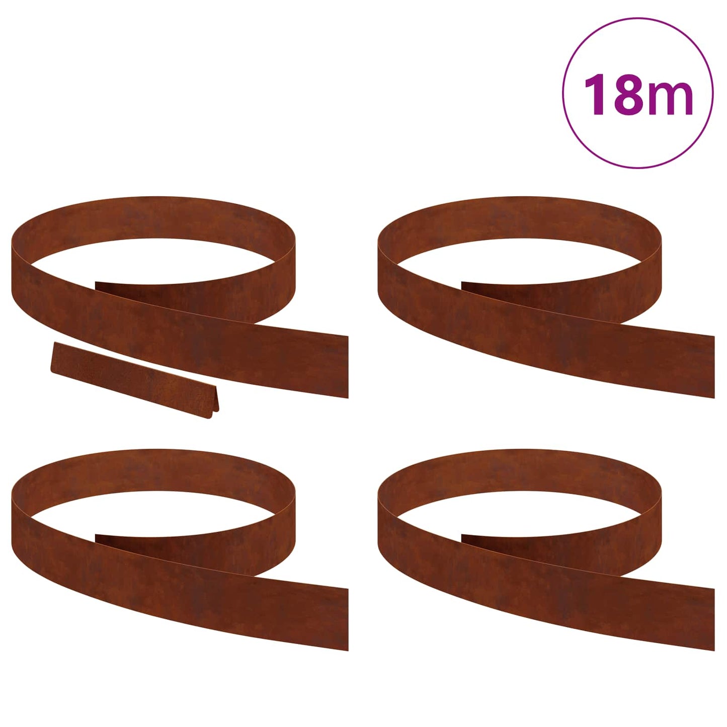 Plænekant 4 pcs Rusten 450 x 0,05 x 10 cm Cortenstål