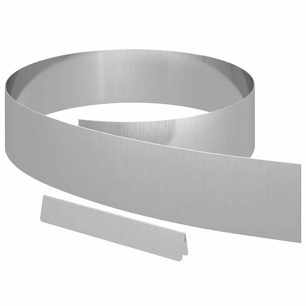 Plænekant 4 pcs Sølv 450 x 0.05 x 15 cm Galvaniseret stål