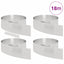 Plænekant 4 pcs Sølv 450 x 0,05 x 20 cm Rustfrit stål