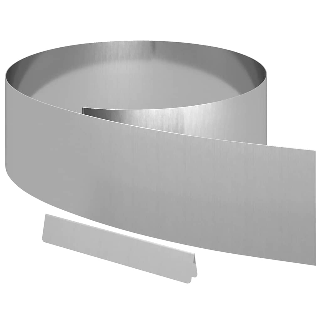 Plænekant Sølv 450 x 0,05 x 20 cm Galvaniseret stål