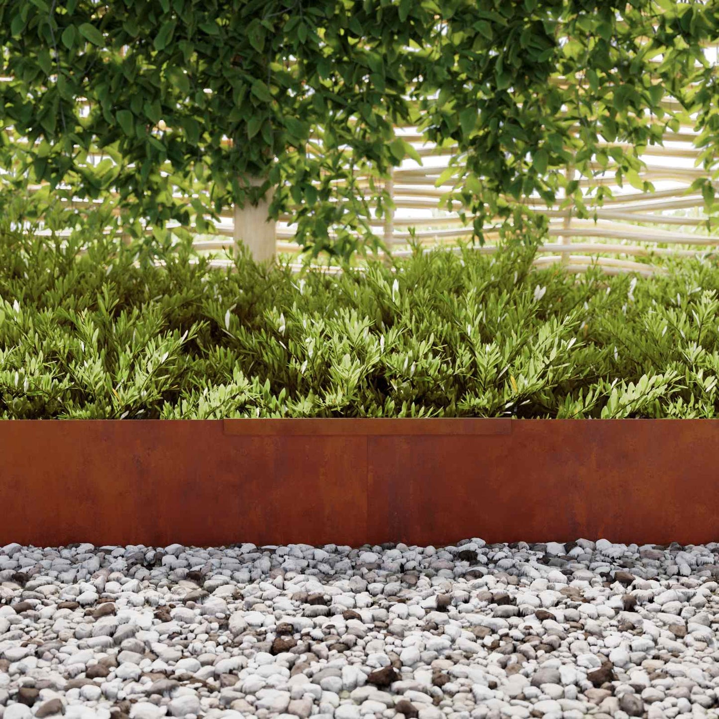 Plænekant 4 pcs Rusten 450 x 0,05 x 25 cm Cortenstål