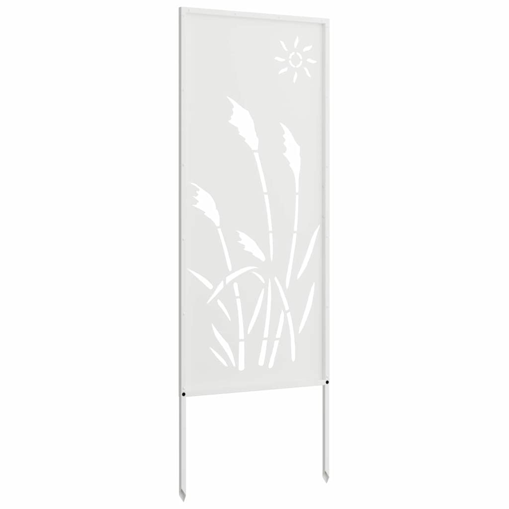 Have privatliv skærm Fretwork Hvid 50 x 140 cm Koldvalset stål
