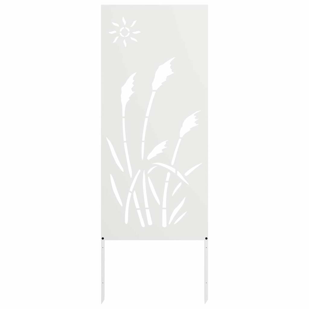 Have privatliv skærm Fretwork Hvid 50 x 140 cm Koldvalset stål