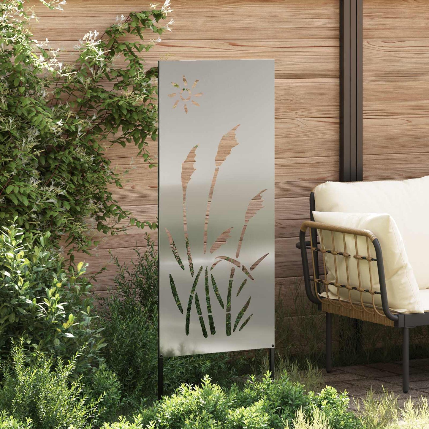 Have privatliv skærm Sølv 50 x 140 cm Galvaniseret stål