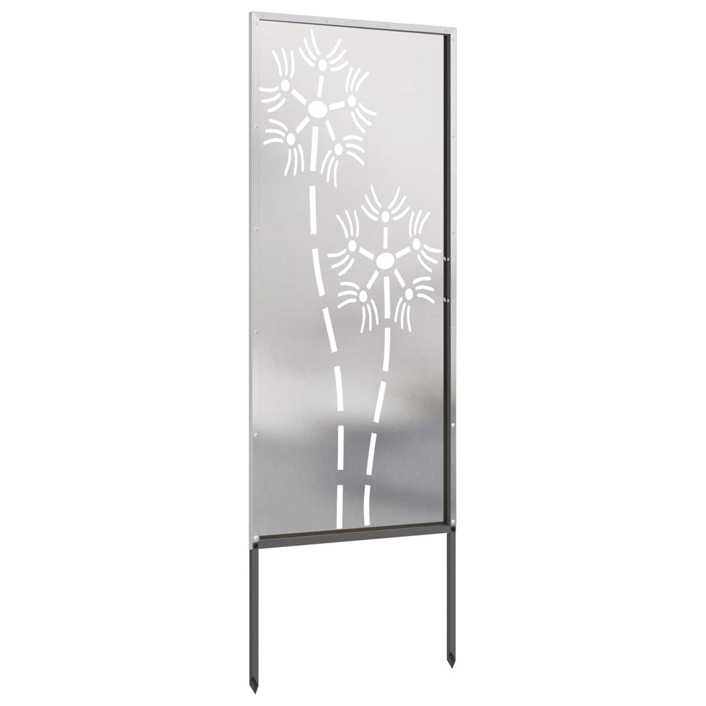 Have privatliv skærm Fretwork Sølv 50 x 140 cm Rustfrit stål