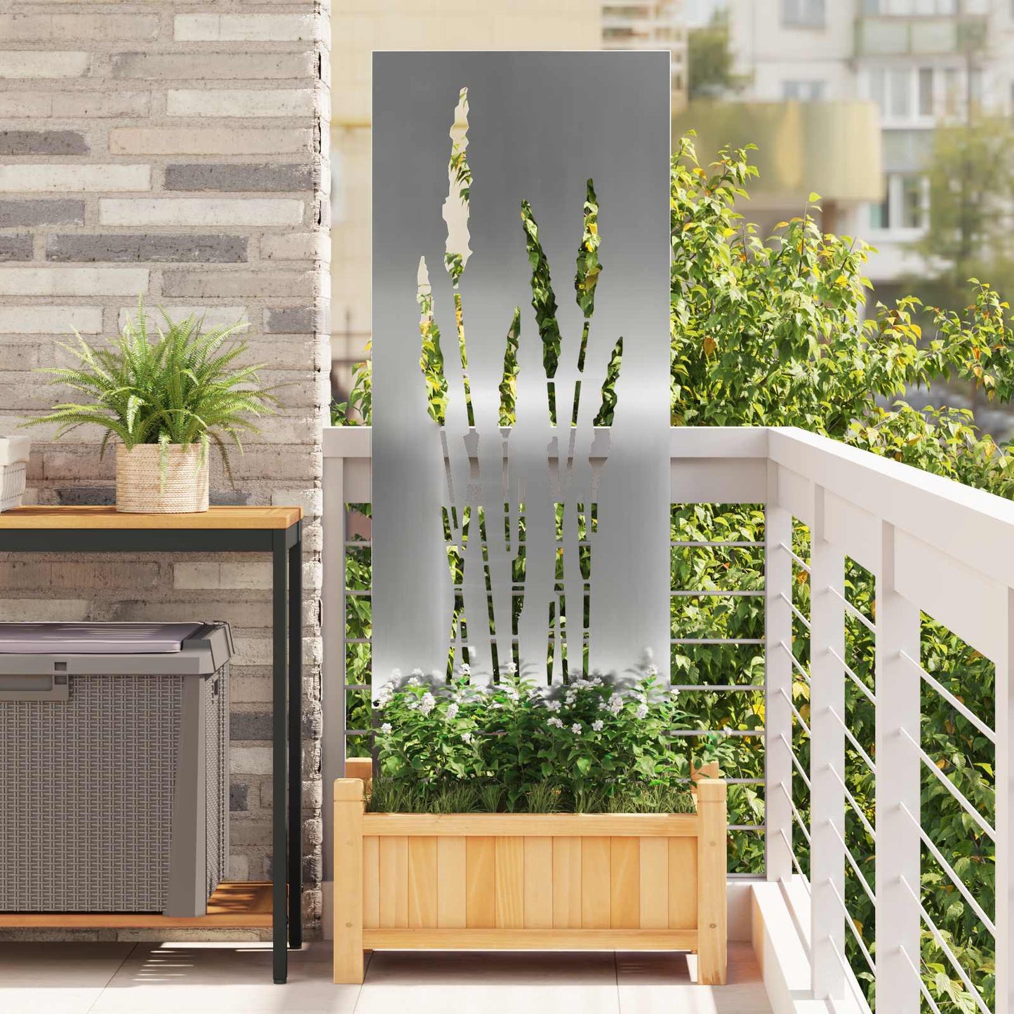 Have privatliv skærm Sølv 50 x 140 cm Galvaniseret stål