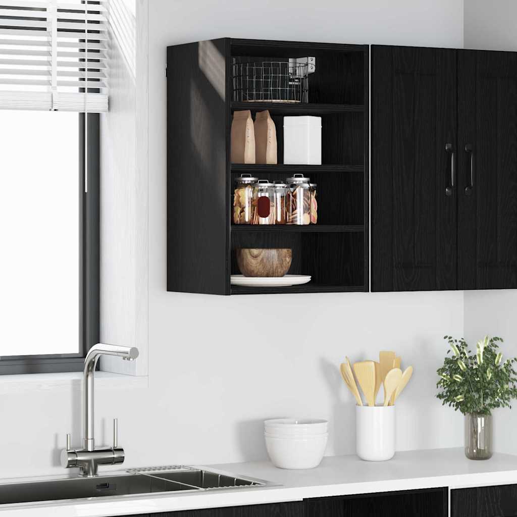 Hængeskab Sort eg 40 x 29,5 x 60 cm Konstrueret træ