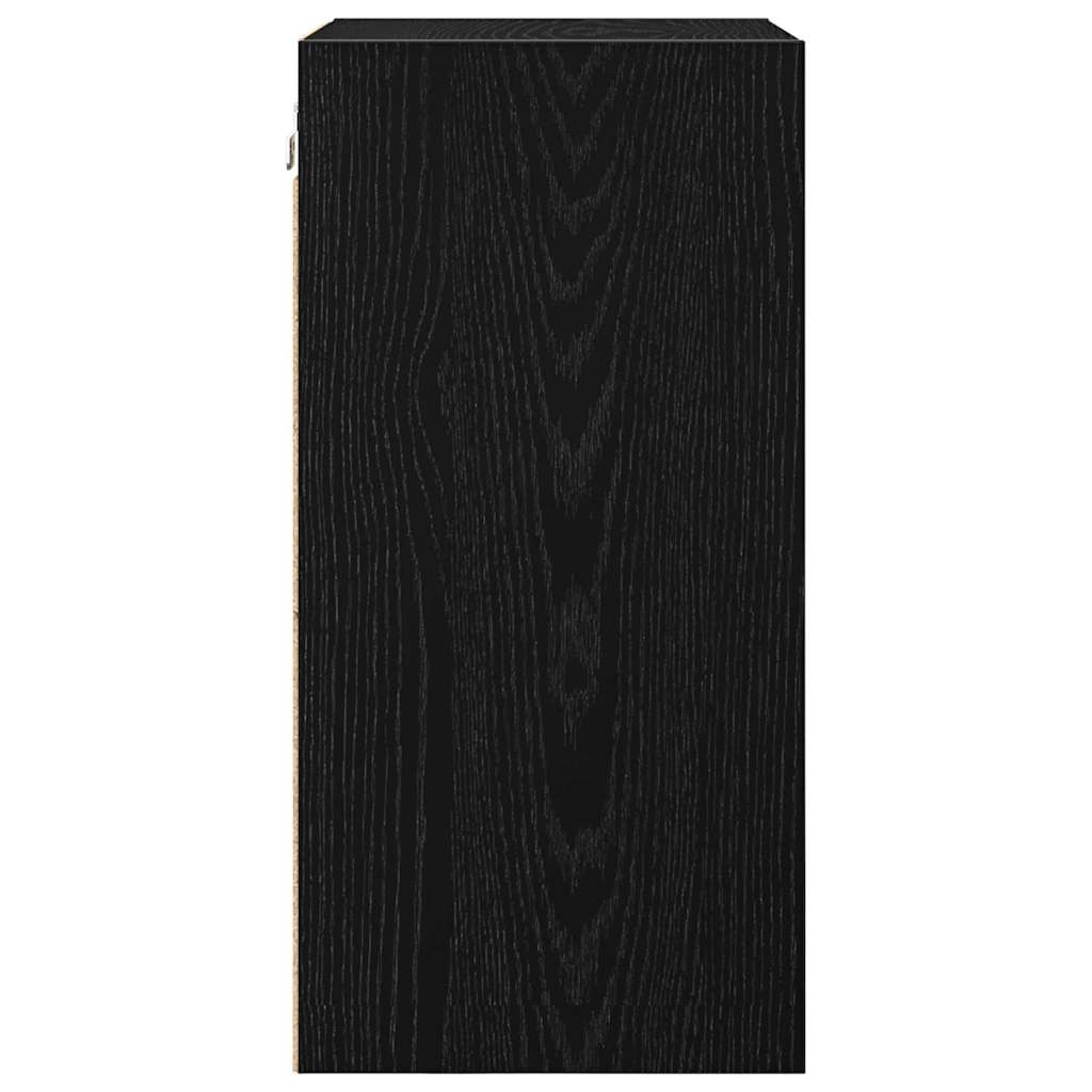 Hængeskab Sort eg 40 x 29,5 x 60 cm Konstrueret træ