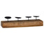 Lysestage Naturfarvet 50 x 15 x 10 cm Massivt teaktræ