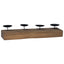 Lysestage Naturfarvet 50 x 15 x 10 cm Massivt teaktræ