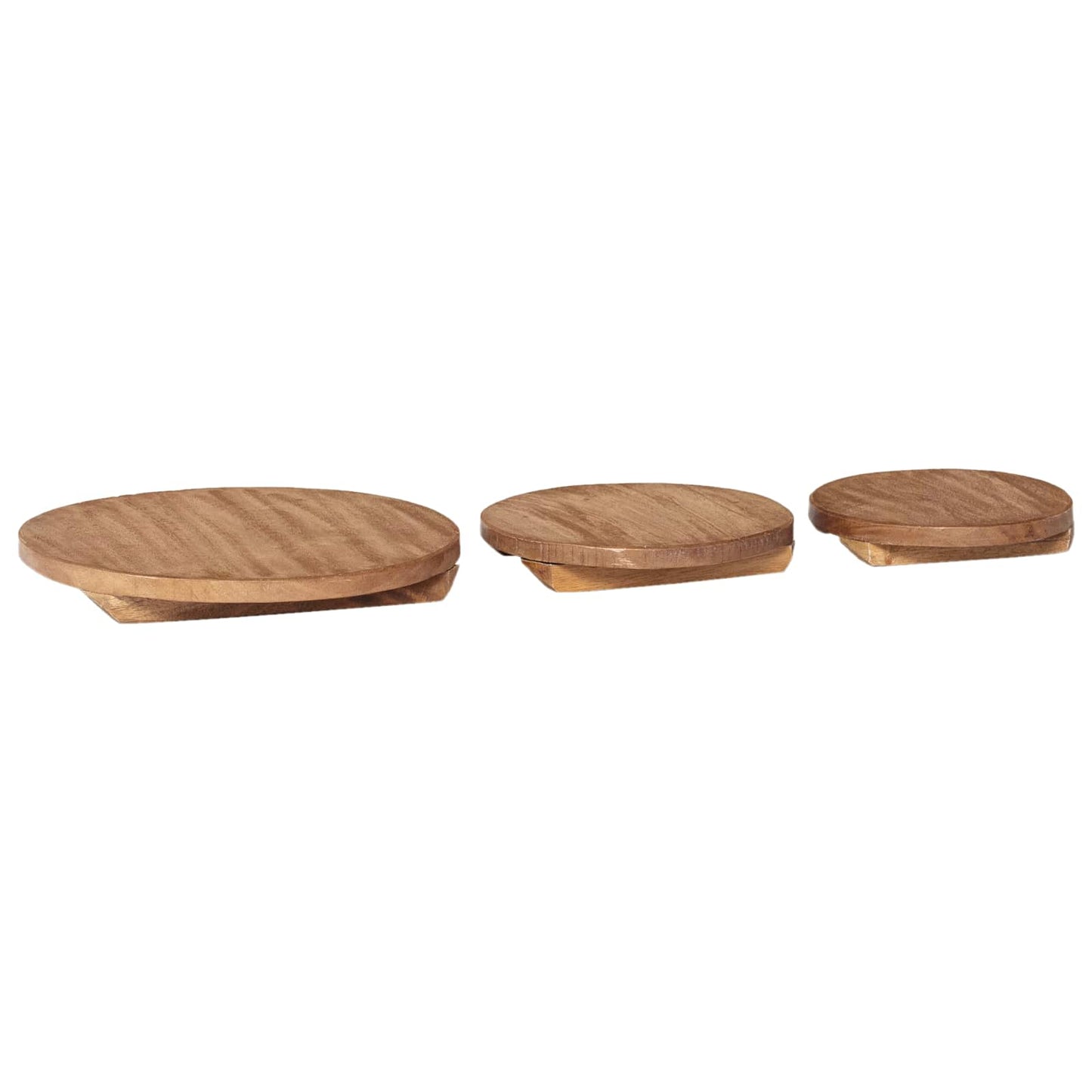 Plante Stool 3 pcs Brun Mahogni Træ