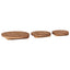 Plante Stool 3 stk. Naturfarvet 29 x 29 x 3,5 cm Mahogni Træ