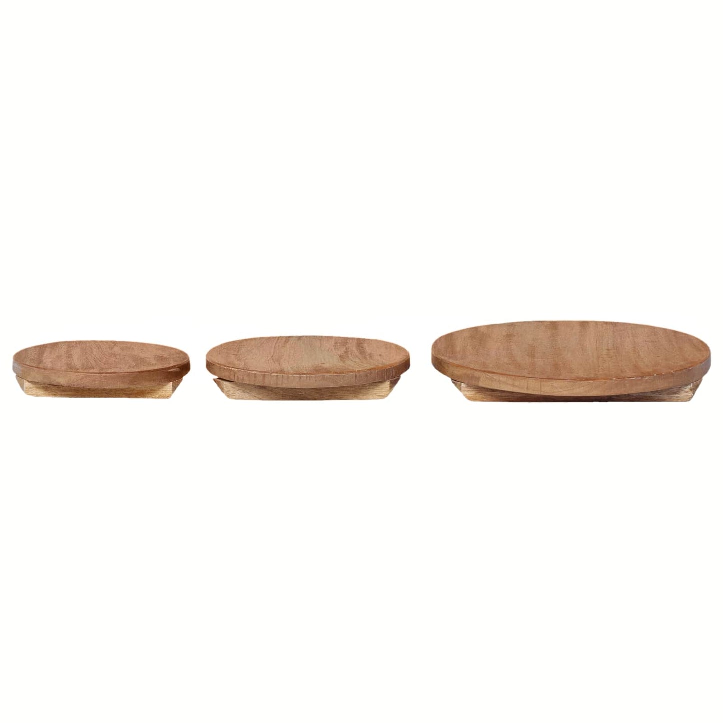 Plante Stool 3 pcs Brun Mahogni Træ