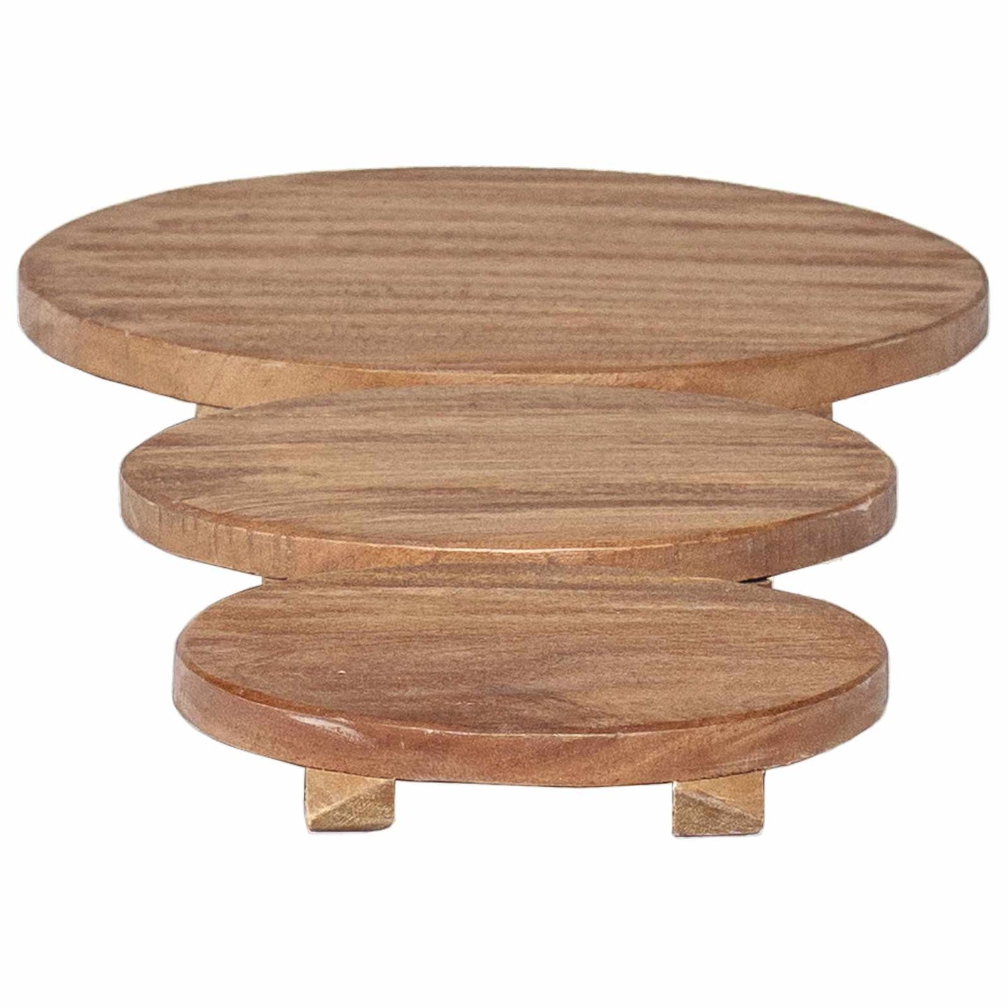 Plante Stool 3 pcs Brun Mahogni Træ