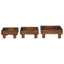 Planteholder 3 pcs Brun Mahogni Træ